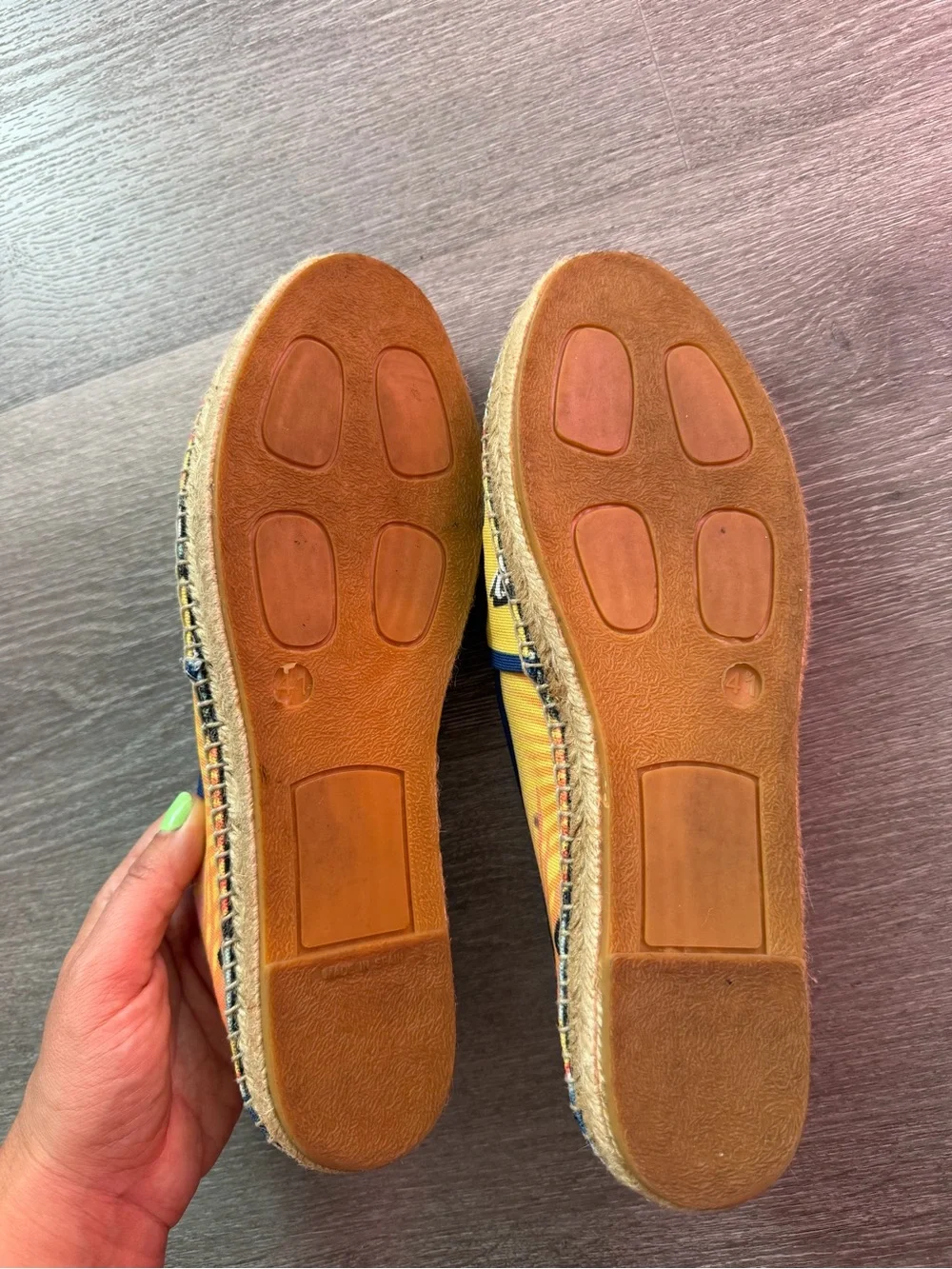 Paul Smith Yellow and Blue Graphic Espadrilles size 41 fits US10